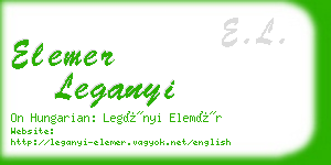 elemer leganyi business card